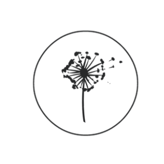 Dandelion icon enclosed in circle